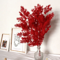 Offre Spéciale : Accessoires de Fleuriste pour Mariage et Fête des Mères – Fleurs et Plantes Éternelles, Feuilles de Fougère Ming et Feuilles Aiguilles Moelleuses pour Composition Florale