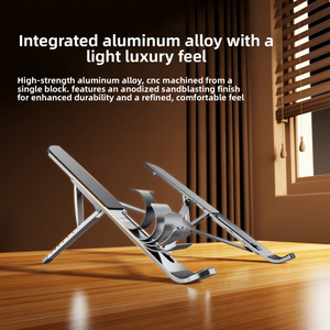 Aluminum Alloy Laptop Stand <strong>Bracket</strong> Portable and Foldable Heightened Desktop Office Holder with Storage Bag - Product Image 6