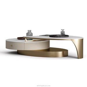 European Designer White Round Side <b>Table</b> Furniture Living Room British <b>Small</b> Marble Central <b>Coffee</b> <b>Table</b> British <b>Coffee</b> <b>Table</b> - Product Image 4