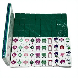 Fichas de Mahjong Americanas de Acrílico Verde de Lujo de 4 Capas, Modelo G-1, para 4 Jugadores, para Juegos de <span class=keywords><strong>Casino</strong></span>, Portátiles, Venta al Por Mayor - Product Image 1