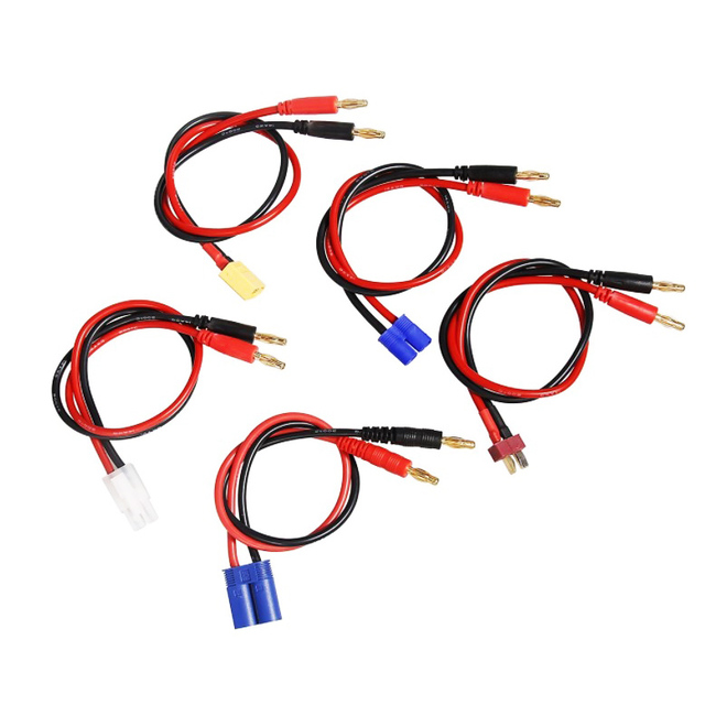 100MM RC Male Female Amass 3.5MM 4MM Banana Plug Lead to 4.0 4 MM XT60 EC5 Deans T MPX Connector Adaptor Cable With Charge Wire