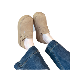 Sabots unisexes à semelle épaisse, mules en toile antidérapantes, confortables pour l'automne et l'hiver, chaussures décontractées pour hommes et femmes - Product Image 2