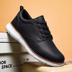 Vente en gros de baskets décontractées pour hommes en cuir Oxford, respirantes, antidérapantes, en cuir véritable, pour le printemps - Product Image 3