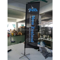 Drapeaux publicitaires promotionnels faciles à installer, bannières volantes en polyester, drapeaux de plage, impression personnalisée du logo, drapeau plume extérieur
