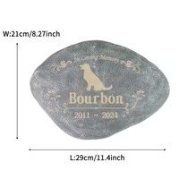 Pierre commémorative pour animaux de compagnie en résine personnalisable - Nom/date gravable, cœur doré et design orné, idéal pour marqueur de jardin, souvenir commémoratif