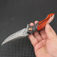 Couteau de survie pliant portable et tranchant pour camping et extérieur, avec cœur en acier Damas VG10, vente en gros d'usine, 67 couches