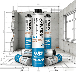 Schiuma sigillante poliuretanica WeiDu - Espandente, Isolante, Aerosol da 750ml, per Porte e Finestre, OEM, CE - Product Image 4