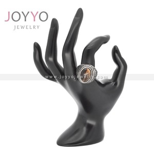 Anillo de ágata de ópalo para hombre, joyería de Turquía, Vintage, de acero inoxidable, patrón de llama de hip hop, Ojo de Tigre - Product Image 2