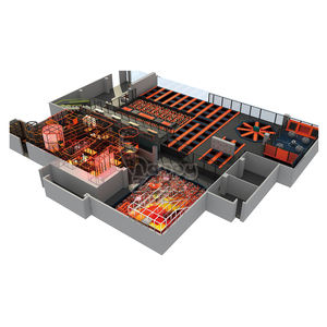 Parque <span class=keywords><strong>de</strong></span> Trampolines Estándar Europeo, Parque <span class=keywords><strong>de</strong></span> Aventuras Personalizado, Zona <span class=keywords><strong>de</strong></span> Juegos Interior con Tirolina y Circuito <span class=keywords><strong>de</strong></span> Obstáculos Ninja para Niños y Adultos - Product Image 2