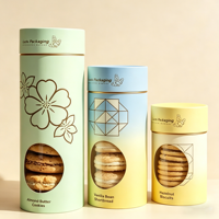 Boîte d'emballage personnalisée pour macarons, biodégradable, écologique, finition or mat