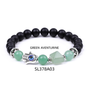 Pulseras <span class=keywords><strong>de</strong></span> Ojo Turco <span class=keywords><strong>de</strong></span> Pirámide <span class=keywords><strong>de</strong></span> Cuarzo Rosa y Sodalita Azul al por Mayor para Manualidades, con Cuentas Redondas Pulidas <span class=keywords><strong>de</strong></span> Piedra Semipreciosa, Ideales para Regalo - Product Image 4