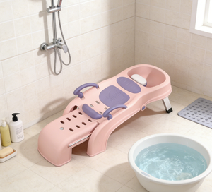 Plegable portátil ajustable de plástico tumbado multifunción lavado de pelo bebé champú silla para niños - Product Image 2