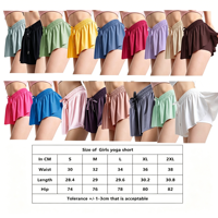 Jupe-short fluide blanche personnalisée avec short cycliste intégré en Spandex respirant et anti-transpiration 2-en-1 pour femme – Idéale pour la gym, le yoga et la course à pied
