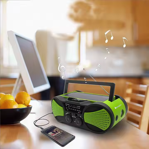 Radio d'urgence Portable résistante aux intempéries à l'ouragan manivelle batterie solaire alimentation AM FM NOAA SOS alerte chargeur de téléphone portable <span class=keywords><strong>musique</strong></span> - Product Image 3