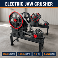 Concasseur à mâchoires électrique pour pierres, machine de concassage de granit 125 mm, sortie 5-35 mm, 1-3 TPH, 5,5 KW, pour carrière et exploitation minière