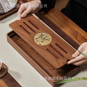 Chinese Style Solid Wood <b>Tea</b> <b>Tray</b> Rectangle Detachable With Water Storage For Dry Brewing - Product Image 1