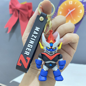 Cross Border Demon God Mecha Warrior Universal Hero Robot Gundam llavero de coche colgante Lron Armor bolsa de silicona accesorio cadena - Product Image 5