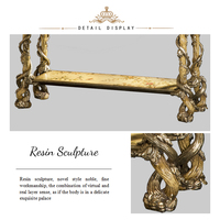 Yips LD-1203-0918 maison bureau classique Console Table série européenne résine sculpture peint à la main motif Floral bois occasionnel