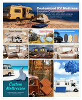 Matelas RV en mousse à mémoire de forme médicale personnalisable pour caravane, camping-car, chambre et villa - Résistant à l'eau