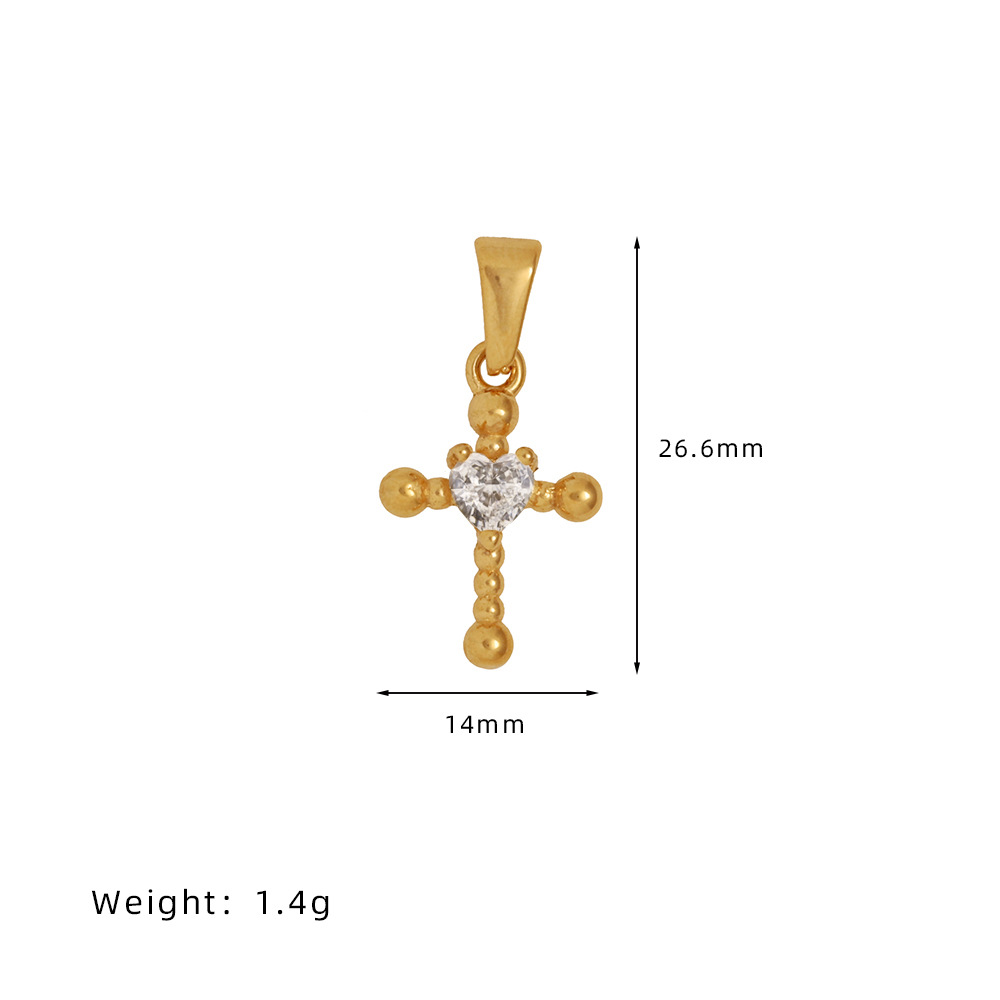 Croix de diamant de coeur