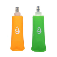 Flacon de sport d'hydratation sans BPA pliable bouteille d'eau en TPU couvercle en plastique bouilloire portable souple pour adultes voyage en plein air