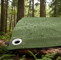Bâche en toile enduite de cire, résistante, imperméable, résistante aux UV, avec œillets antirouille pour camion, tente, toit, camping et usage industriel