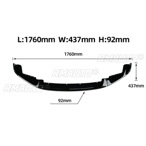CS Style for BMW F87 M2 2016-2021 Car Front Bumper Spoiler Lip <b>Splitter</b> Trim Exterior Accessores Carbon Fiber Style Glossy Black - Product Image 4