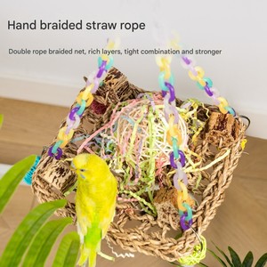 Hamaca de Red para Aves, Juguete para Loros, para Descansar, Afilar Uñas, Masticar, Ecológico, Duradero, Plegable, para Jaula de Pájaros - Product Image 3