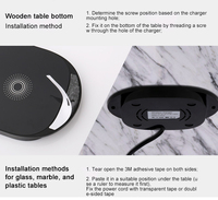 10W 15W caché universel longue Distance chargeur sans fil invisible marbre bureau meubles table chargeur sans fil rapide