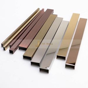 LL101 JYFMETAL Factory Price Stainless Steel Trim Waterproof Durable Contemporary Wall Decorative Profiles PVD Gold Apartment - Product Image 4