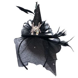 Luolan Halloween Children's Adult Black Witch <strong>Spider</strong> Web Lace Handmade Headband TV Movie <strong>Costumes</strong> <strong>Girls</strong> Boys Wholesale - Product Image 2
