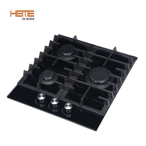 Electronic Ignition 3-Burner Gas <b>Stove</b> with Tempered Glass Top Surface for Cooker - Product Image 2