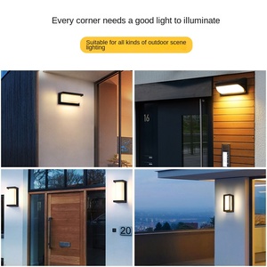 Applique murale d'extérieur LED moderne et minimaliste, étanche à l'humidité, pour jardin, hôtel, terrasse et cour (acrylique) - Product Image 3