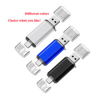 USKY Ultra USB 3.0 16GB Tipe-C 2TB Cle 8GB Alloy 64GB Promosi 3in1 Hadiah USB 2.0 1TB Logam Tipe-C 4in1 OTG USB Flash Drive