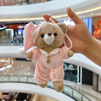 En gros : Porte-clés en peluche exquis, ours en peluche pyjama, jouets en peluche, pendentifs, décorations de sac, poupées pour filles, cadeaux