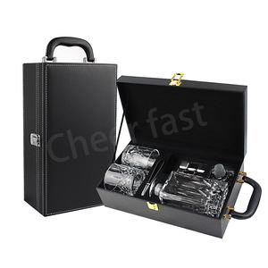 Decantador de whisky personalizado de 25 oz, juego de regalo de piedras de whisky, paquete de cuero de cubitos de hielo de acero inoxidable, regalo <span class=keywords><strong>para</strong></span> amantes del whisky - Product Image 3