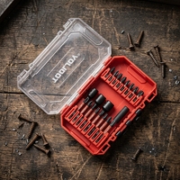 Kit de 28 embouts de tournevis ménagers magnétiques à logo personnalisé, avec boîte en plastique, pour perceuse et outils manuels de réparation