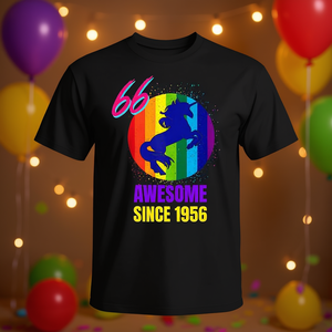 Awesome Since 1956 <b>Unicorn</b> Birthday 66 Year Old <b>T</b>-<b>Shirt</b> - Product Image 3