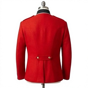 Red <b>Woolen</b> Tactical Royal British Jacket Marching Band Uniform Tunic Formal Unisex OEM Service - Product Image 3