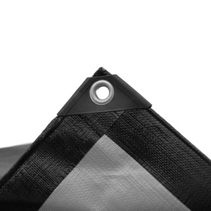 Boxin Tarpaulin 220PE Black Silver <b>Waterproof</b> Sunshade Outdoor Cover - Product Image 1