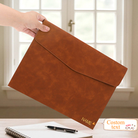 Porte-documents A4 personnalisé en cuir PU avec fermeture magnétique, pour documents, reçus, contrats, avec logo, pour classement multiple