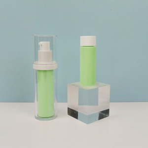 Flacon cosmétique sans air de haute qualité 30 ml, flacon pompe sans air en plastique 15 ml, flacon pompe sans air unique en acrylique pour crème solaire - Product Image 6