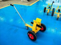 Chariot de manutention robuste en fer pour verre avec plateforme, chariot mobile de transport de feuilles de verre pour verre isolant et trempé