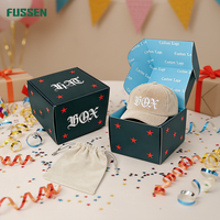 Boîte en carton ondulé Kraft écologique FUSSEN avec doublure en éponge, finition mate, pour casquettes de baseball, expédition en gros, chapeau moderne imprimé sur mesure