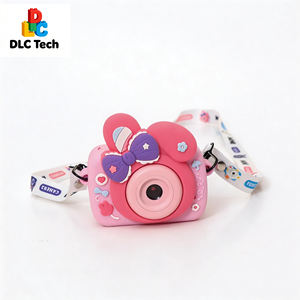 Mini caméra numérique HD pour enfants DLC, étui en silicone de dessin animé, double objectif, enregistreur vidéo 1080P, caméra jouet portable, cadeau - Product Image 1