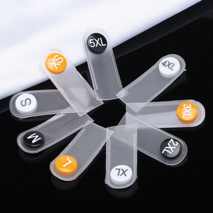 Étiquettes de taille en plastique personnalisables avec lettres en nylon gaufrées pour vêtements, chaussures, sacs - Product Image 4