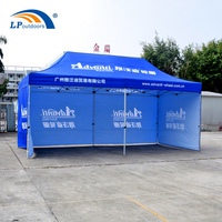 Tente pliante hexagonale en aluminium 3x6m avec logo personnalisé imprimé, tente pliante de marque, gazebo pliable