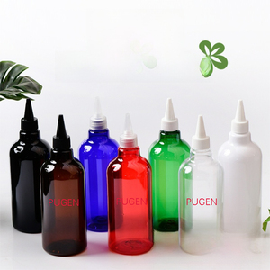 ขวดพลาสติก PET สีเขียวน้ำเงิน ขนาด 16 ออนซ์ 500 มล. สำหรับเครื่องสำอาง ฝาเกลียว หัวบีบสำหรับมาส์กหน้า ขนตาปลอม แชมพู - Product Image 4