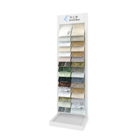 Nouveau style affichage pierre couche naturelle multi debout marbre vertical métal tuile échantillon rack salle d'exposition panneau quartz présentoir