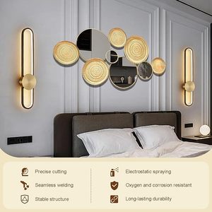 Grand miroir mural Art Déco avec cadre en métal doré contemporain, durable, décoratif, pour salon, entrée, chambre à coucher, décoration intérieure - Product Image 2